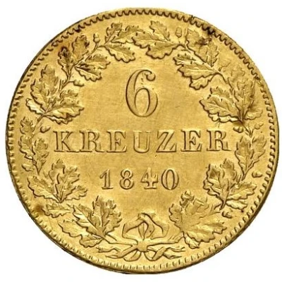 6 Kreuzers - Frederick Günther Gold Pattern back