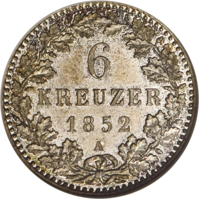 6 Kreuzers - Frederick William IV back