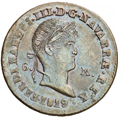 6 Maravedis - Ferdinand VII front