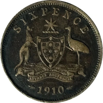 6 Pence - Edward VII back