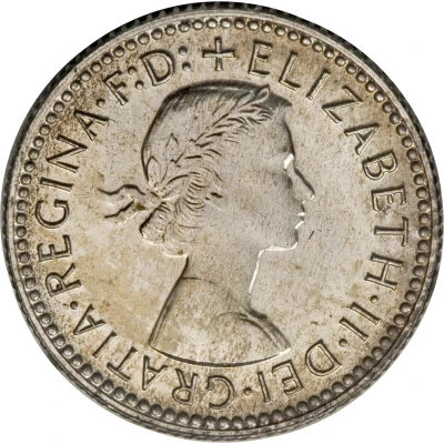 6 Pence - Elizabeth II with "F:D:" front