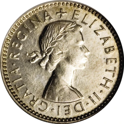 6 Pence - Elizabeth II without "F:D:" front