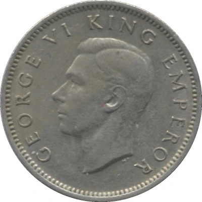 6 Pence - George VI 2nd type front