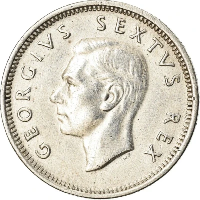 6 Pence - George VI Sextus Rex; SOUTH AFRICA - SUID AFRIKA front