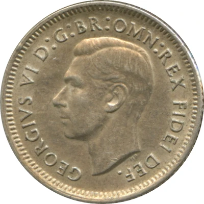 6 Pence - George VI without "IND:IMP" front