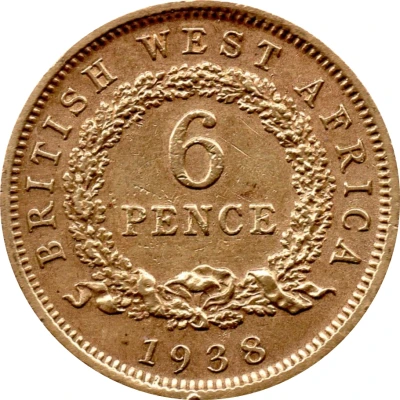 6 Pence - George VI back