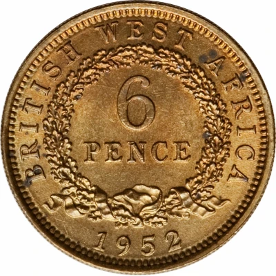 6 Pence - George VI back