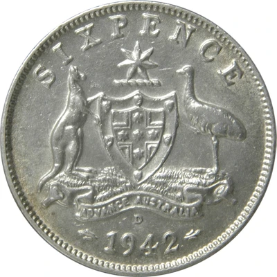 6 Pence - George VI back