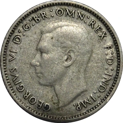 6 Pence - George VI front