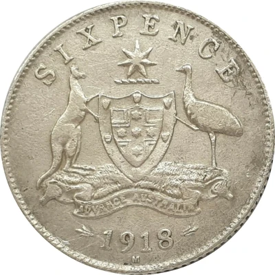 6 Pence - George V back