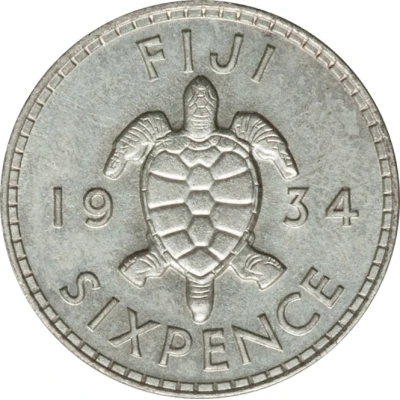 6 Pence - George V back