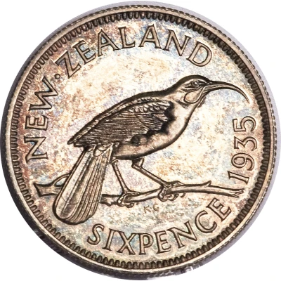 6 Pence - George V back