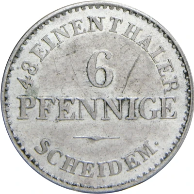 6 Pfennige - Alexander Charles Joint Coinage back