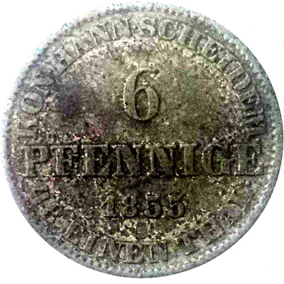 6 Pfennige - George V back