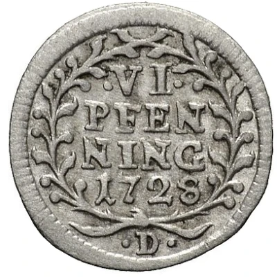 6 Pfennigs - Adolphus of Dalberg back