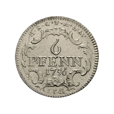 6 Pfennigs - Frederick III back