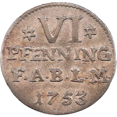 6 Pfenning - Victor II Frederick back