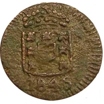 6 Réis - Maria II Goa front