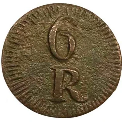 6 Réis - Maria II Goa back