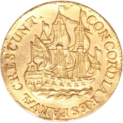 6 Stivers "Scheepjesschelling" gold back