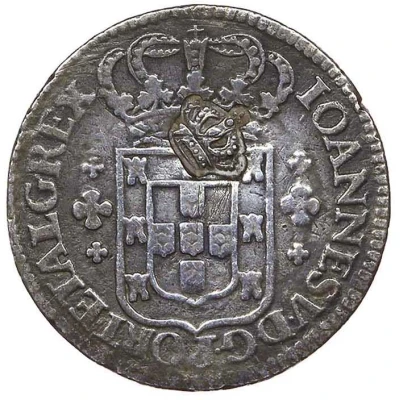 6 Vinténs - Pedro V Countermark "Small Crown" over 6 Vinténs, Portugal ND front