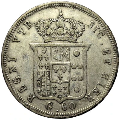 60 Grana - Ferdinando II 2nd portrait back