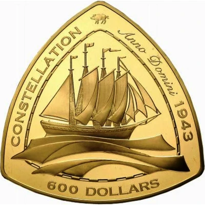 600 Dollars - Elizabeth II "Constellation" back