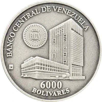 6000 Bolívares Casa de la Moneda de Maracay front