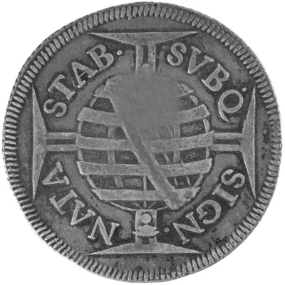 640 Réis - Charles I Countermark SHIELD over "640 Réis, Brazil" ND back