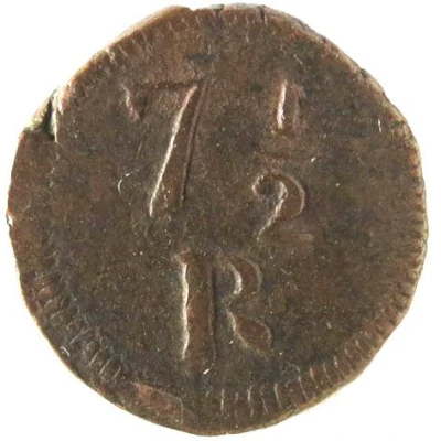 7½ Reis - Maria II Goa back