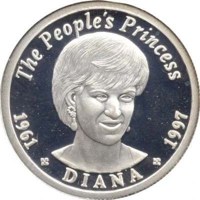 75 Kwacha Princess Diana Silver Proof back