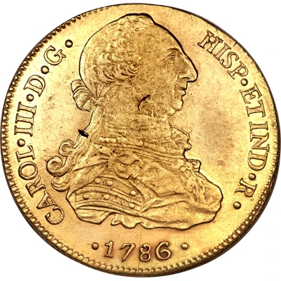 8 Escudos - Charles III front