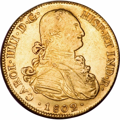 8 Escudos - Charles IV front