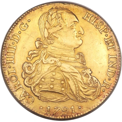 8 Escudos - Charles IV front