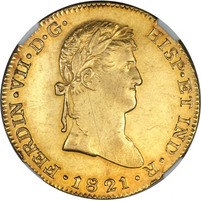 8 Escudos - Ferdinand VII Guadalajara - Royalist Coinage front