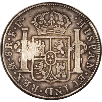 8 Reales - Charles III Madura star countermark back