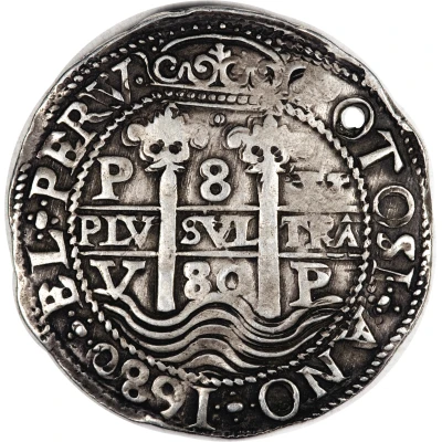 8 Reales - Charles II back