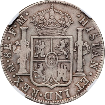 8 Reales - Charles IV Madura star countermark back