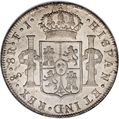 8 Reales - Charles IV bust of Charles IV back