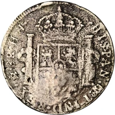 8 Reales Chilpanzingo - Insurgent countermarked coinage ND back