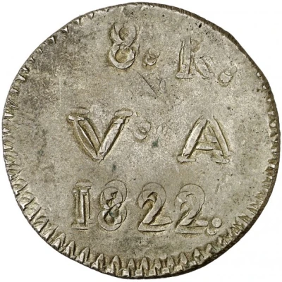 8 Reales Countermarked coinage back