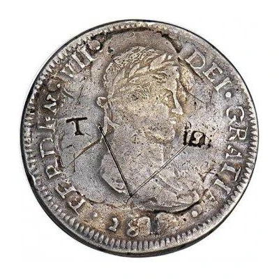 8 Reales - Ferdinand VII Royalist coinage front