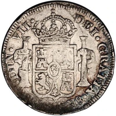 8 Reales - Ferdinand VII Zacatecas - Royalist Coinage front