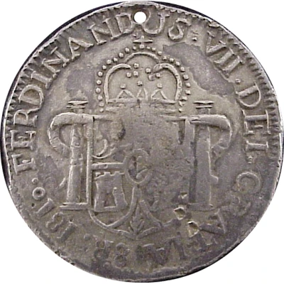 8 Reales - Ferdinand VII Zacatecas - Royalist Coinage front