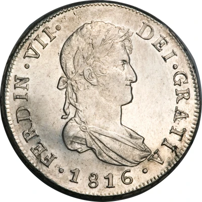 8 Reales - Ferdinand VII bust of Ferdinand VII front