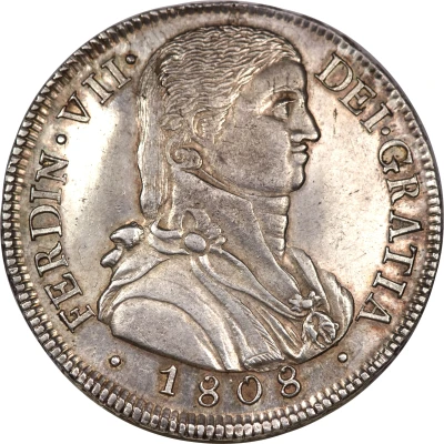 8 Reales - Ferdinand VII imaginary bust front