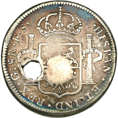 8 Reales Type I Countermark ND back