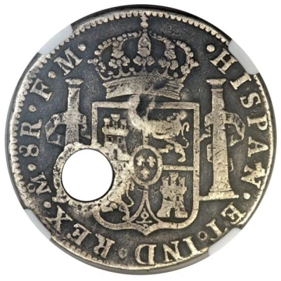 8 Reales Type I Countermark ND back