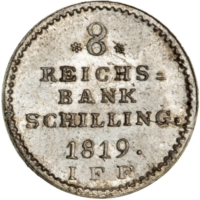 8 Reichsbank Schilling - Frederik VI back