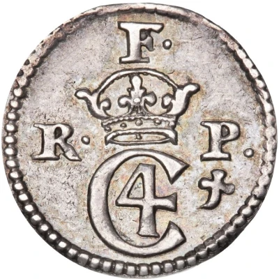 8 Skilling Dansk - Christian IV front